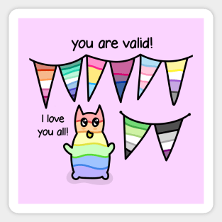 You are valid pride flags Sticker